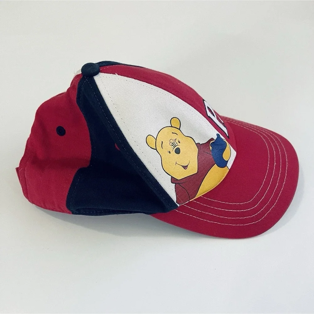 Vtg Y2K  Disney Winnie‎ the Pooh Characters Color Block 6-Panel  Hat YOUTH